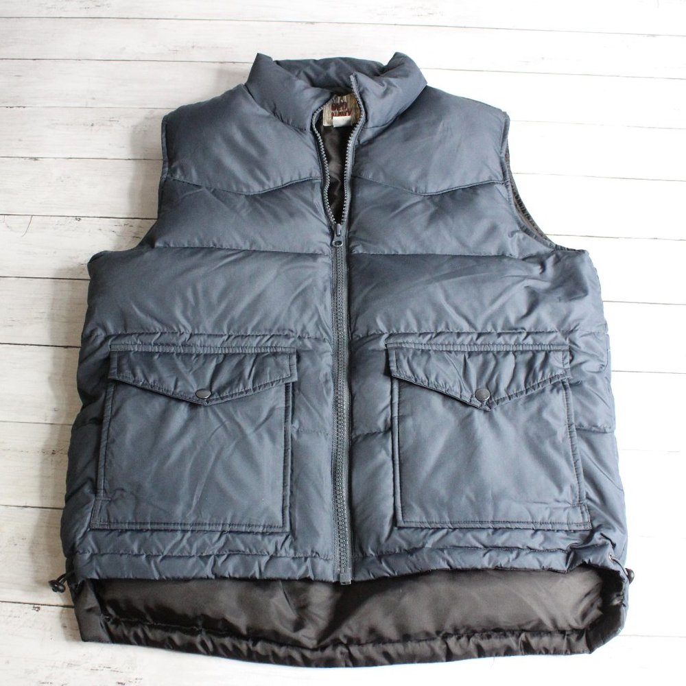 Old Navy Men's Sleeveless Puffer Jacket Vest Size S Navy Blue Down